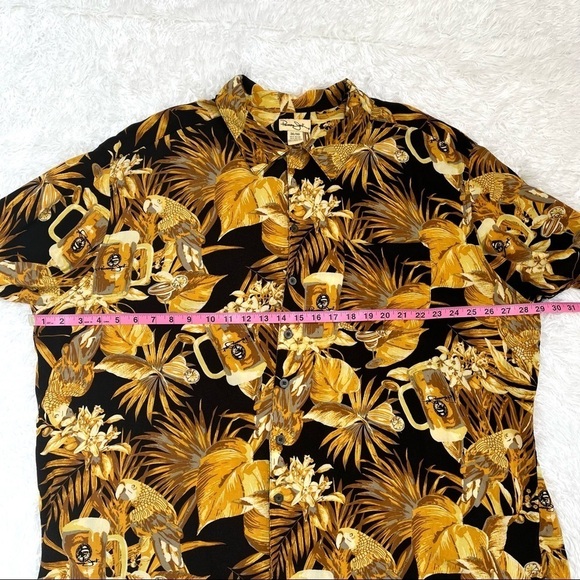 Panama Jack Hawaiian Tropical Beer Parrot Shirt, Size 3X - Picture 8 of 10